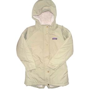 Patagonia Kids Hooded Raincoat in Light Green